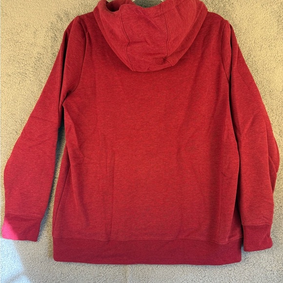 Women’s LL bean 1912 hooded sweatshirt size medium red with navy embroidery - Picture 2 of 5